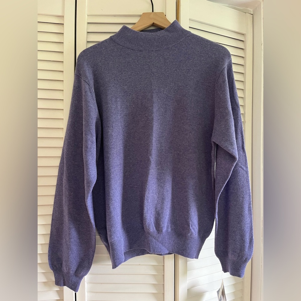NWT Charter Club Cashmere Lavender Crewneck Sweater
